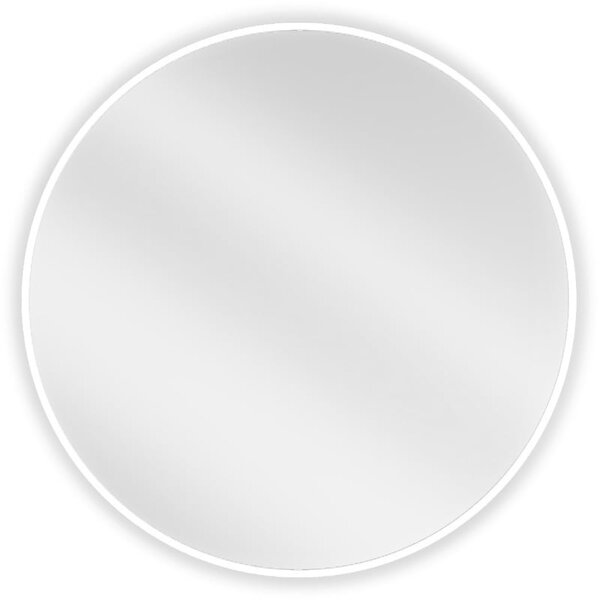 Mexen Loft lustro łazienkowe okragłe 70 cm, rama biała - 9850-070-070-000-20
