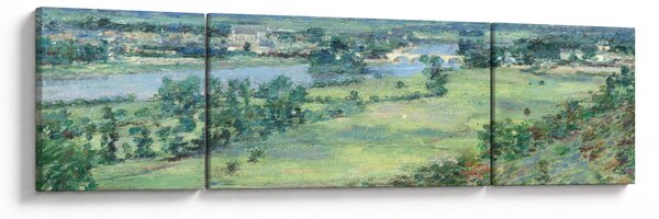 Obraz - Theodore Robinson, The Valley of the Seine, From the Hills of Giverny, reprodukcje (170x50 cm)