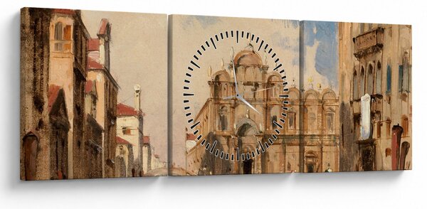 Obraz - Jules-Romain Joyant, The Scuola di San Marco, Venice, reprodukcje (z zegarem) (90x30 cm)