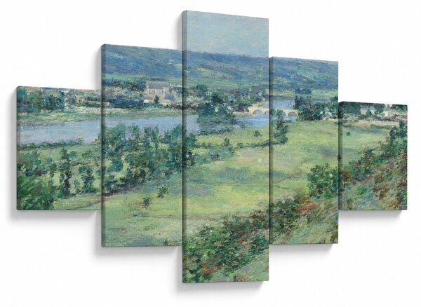 Obraz - Theodore Robinson, The Valley of the Seine, From the Hills of Giverny, reprodukcje (125x70 cm)