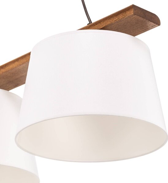Lampa wisząca Sweden Lamkur, możliwość ściemniania, ciemne drewno, salon / jadalnia, drewno, nowoczesny