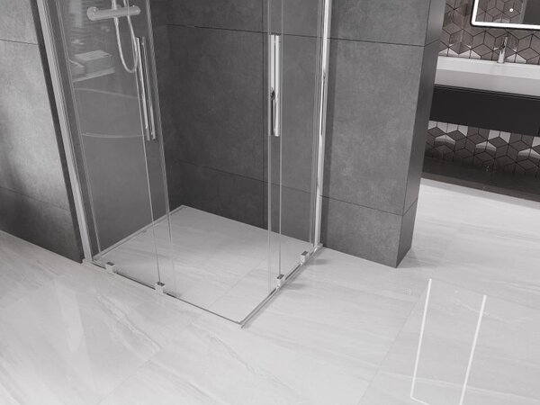 Mexen Velar Duo kabina prysznicowa rozsuwana 90 x 80 cm, transparent, chrom - 871-090-080-02-01