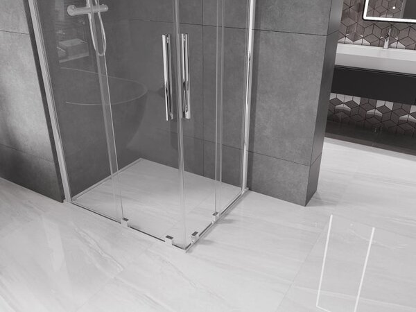 Mexen Velar Duo kabina prysznicowa rozsuwana 90 x 80 cm, transparent, chrom - 871-090-080-02-01