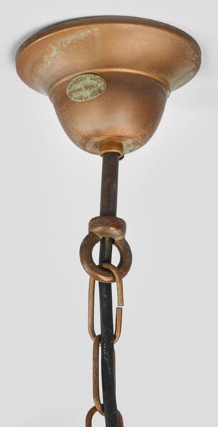 Moretti Luce Lampa wisząca zewnętrzna PALERMO, brązowy / mosiężny, mosiądz, dworkowy / rustykalny