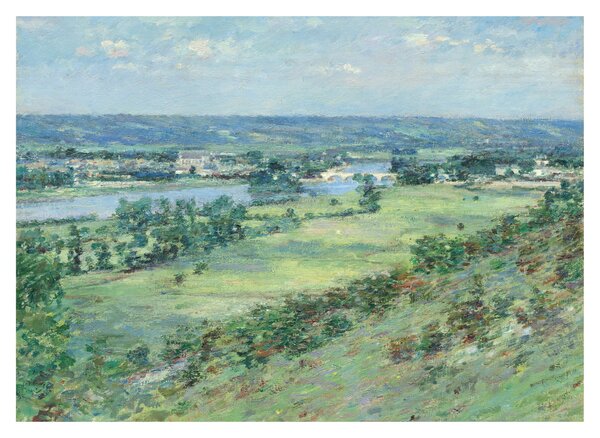 Obraz na szkle - Theodore Robinson, The Valley of the Seine, From the Hills of Giverny, reprodukcje (70x50 cm)