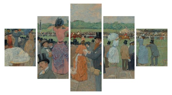 Obraz - Jean-Louis Forain, The Races at Longchamp, reprodukcje (125x70 cm)