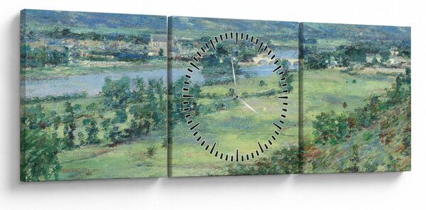 Obraz - Theodore Robinson, The Valley of the Seine, From the Hills of Giverny, reprodukcje (z zegarem) (90x30 cm)