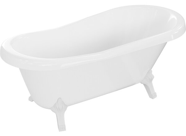 Mexen Retro wanna wolnostojąca 150 x 73 cm, biała, nogi białe - 53251507300-20
