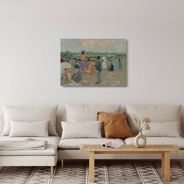 Obraz na szkle - Jean-Louis Forain, The Races at Longchamp, reprodukcje (70x50 cm)
