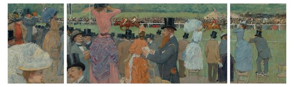 Obraz - Jean-Louis Forain, The Races at Longchamp, reprodukcje (170x50 cm)