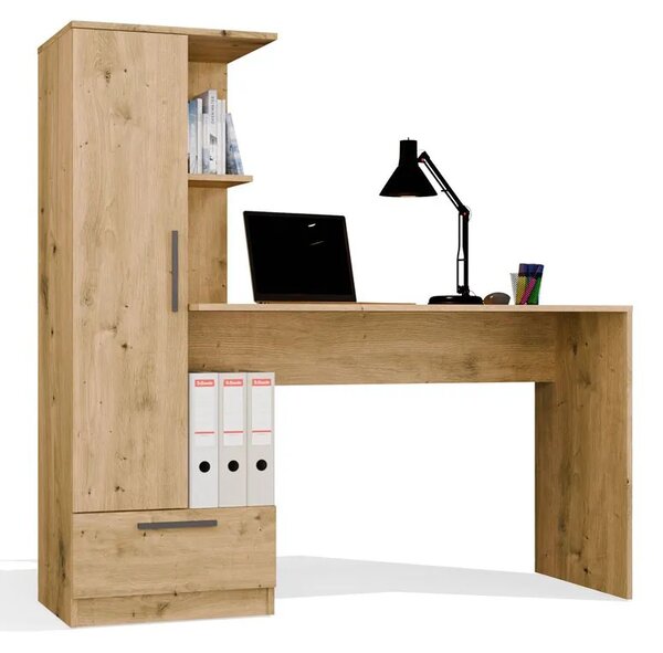 Nowoczesne biurko z regałem dąb artisan Z8-S10