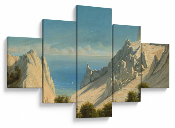 Obraz - Georg Emil Libert, View of Sommerspiret, the Cliffs of Møn, reprodukcje (125x70 cm)