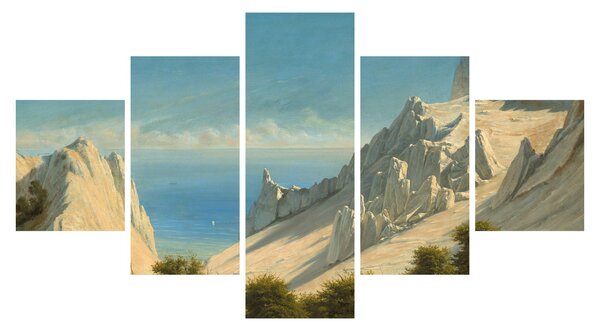 Obraz - Georg Emil Libert, View of Sommerspiret, the Cliffs of Møn, reprodukcje (125x70 cm)