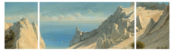 Obraz - Georg Emil Libert, View of Sommerspiret, the Cliffs of Møn, reprodukcje (170x50 cm)