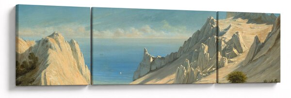 Obraz - Georg Emil Libert, View of Sommerspiret, the Cliffs of Møn, reprodukcje (170x50 cm)