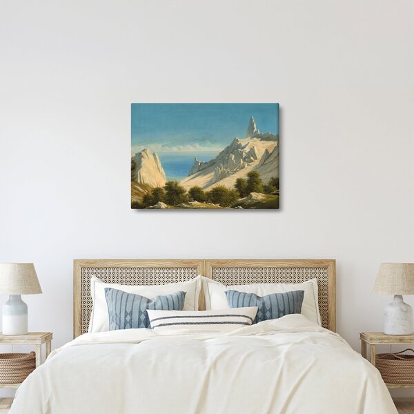 Obraz - Georg Emil Libert, View of Sommerspiret, the Cliffs of Møn, reprodukcje (70x50 cm)