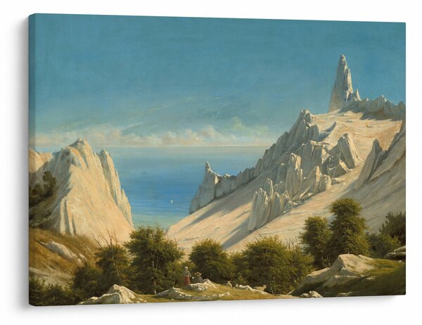 Obraz - Georg Emil Libert, View of Sommerspiret, the Cliffs of Møn, reprodukcje (70x50 cm)