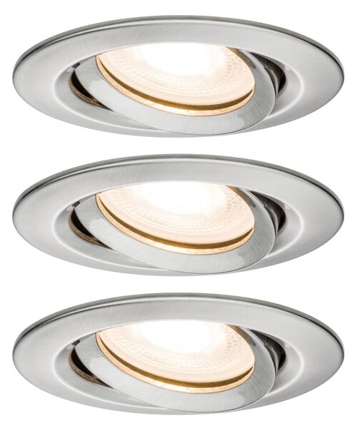 Paulmann Nova Spot wpuszczany LED, ściemniany, IP65, żelazo Nova, możliwość ściemniania, aluminiowy / szary / cynkowy, salon / jadalnia, aluminium, nowoczesny