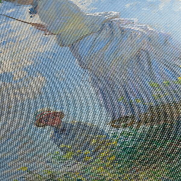 Obraz - Claude Monet, Woman with a Parasol - Madame Monet and Her Son, reprodukcje (170x50 cm)