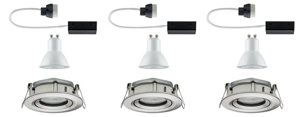 Paulmann Nova Spot wpuszczany LED, ściemniany, IP65, żelazo Nova, możliwość ściemniania, aluminiowy / szary / cynkowy, salon / jadalnia, aluminium, nowoczesny