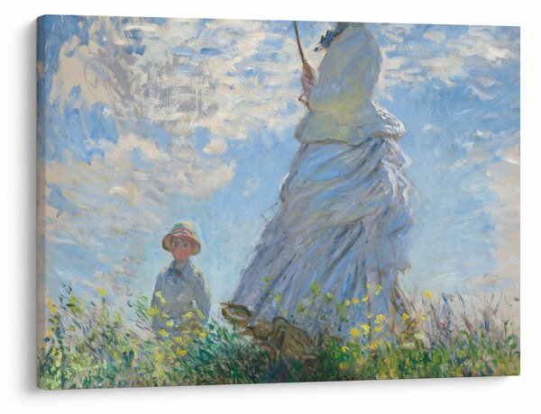 Obraz - Claude Monet, Woman with a Parasol - Madame Monet and Her Son, reprodukcje (70x50 cm)