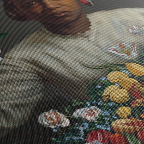 Obraz - Frédéric Bazille, Young Woman with Peonies, reprodukcje (170x50 cm)