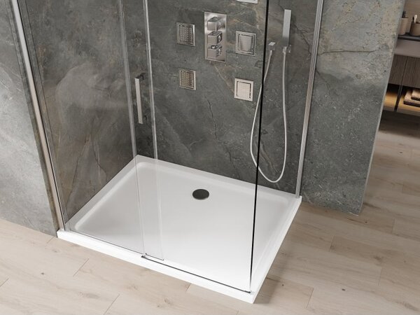 Mexen Omega kabina prysznicowa rozsuwana 120 x 70 cm, transparent, chrom + brodzik Flat - 825-120-070-01-00-4010