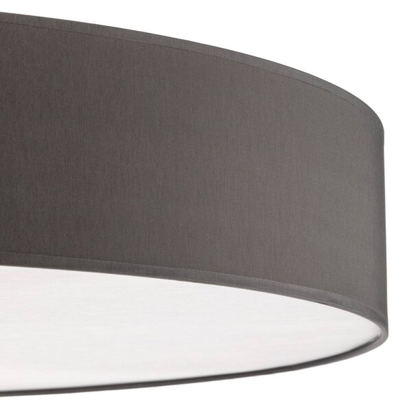Lampa sufitowa Rondo TK Lighting, możliwość ściemniania, aluminiowy / szary / cynkowy, sypialnia, tkanina / materiał / jedwab, nowoczesny