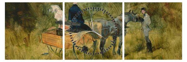 Obraz - Henri de Toulouse-Lautrec, The Trap, reprodukcje (z zegarem) (90x30 cm)