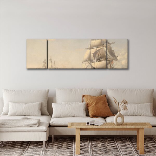 Obraz - Fitz Henry Lane, The United States Frigate President Engaging the British Squadron, reprodukcje (170x50 cm)