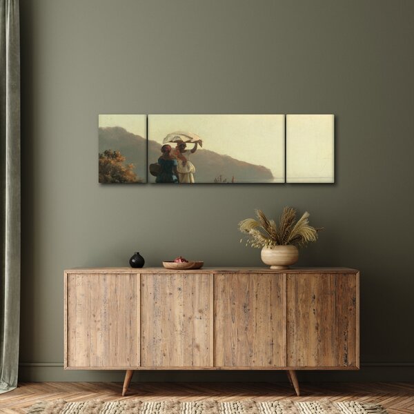 Obraz - Camille Pissarro, Two Women Chatting by the Sea, St. Thomas, reprodukcje (170x50 cm)