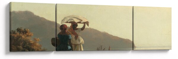 Obraz - Camille Pissarro, Two Women Chatting by the Sea, St. Thomas, reprodukcje (170x50 cm)
