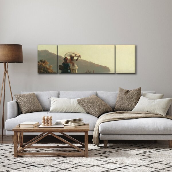 Obraz - Camille Pissarro, Two Women Chatting by the Sea, St. Thomas, reprodukcje (170x50 cm)