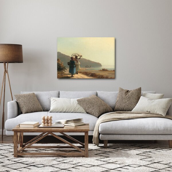Obraz - Camille Pissarro, Two Women Chatting by the Sea, St. Thomas, reprodukcje (70x50 cm)