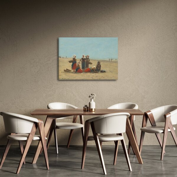Obraz - Eugène Boudin, Women on the Beach at Berck, reprodukcje (70x50 cm)