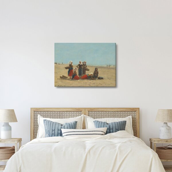 Obraz - Eugène Boudin, Women on the Beach at Berck, reprodukcje (70x50 cm)