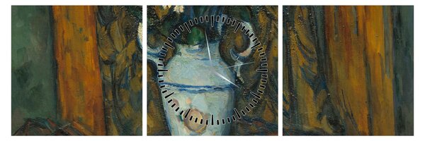 Obraz - Paul Cézanne, Vase of Flowers, reprodukcje (z zegarem) (90x30 cm)