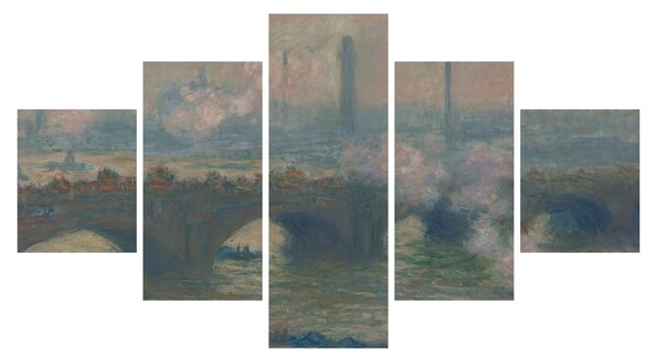 Obraz - Claude Monet, Waterloo Bridge, Gray Day, reprodukcje (125x70 cm)
