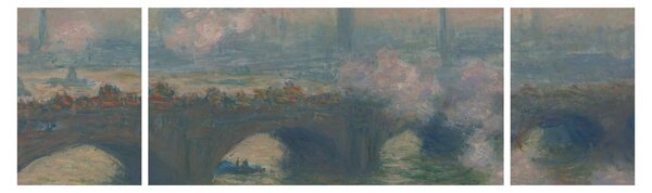 Obraz - Claude Monet, Waterloo Bridge, Gray Day, reprodukcje (170x50 cm)