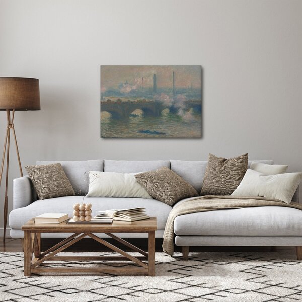 Obraz - Claude Monet, Waterloo Bridge, Gray Day, reprodukcje (70x50 cm)