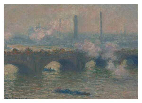 Obraz - Claude Monet, Waterloo Bridge, Gray Day, reprodukcje (70x50 cm)