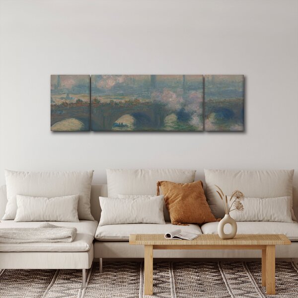 Obraz - Claude Monet, Waterloo Bridge, Gray Day, reprodukcje (170x50 cm)