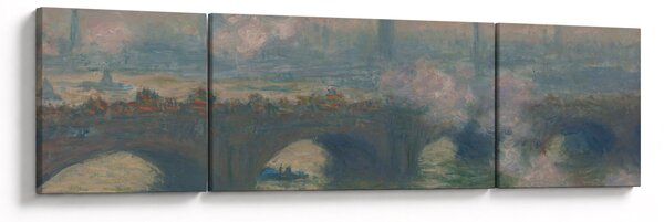 Obraz - Claude Monet, Waterloo Bridge, Gray Day, reprodukcje (170x50 cm)