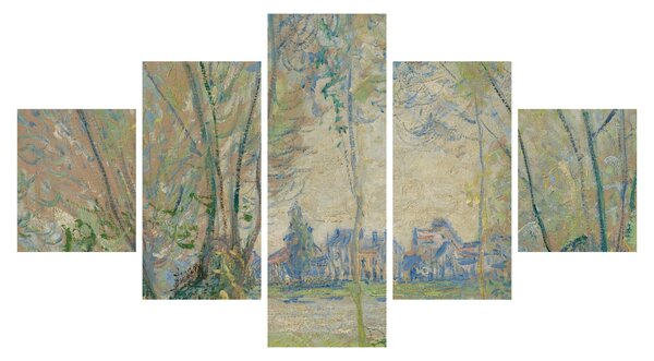 Obraz - Claude Monet, Woman Seated under the Willows, reprodukcje (125x70 cm)