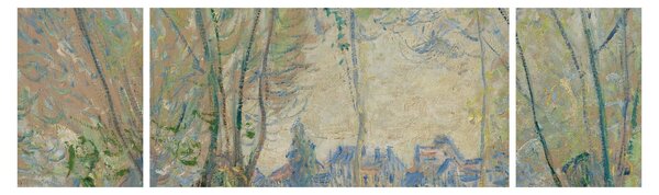 Obraz - Claude Monet, Woman Seated under the Willows, reprodukcje (170x50 cm)