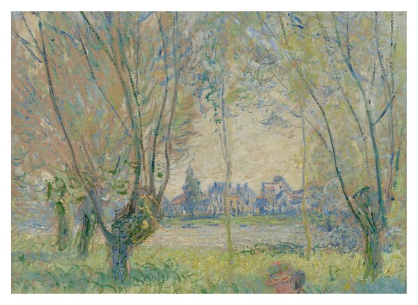 Obraz na szkle - Claude Monet, Woman Seated under the Willows, reprodukcje (70x50 cm)