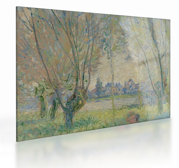Obraz na szkle - Claude Monet, Woman Seated under the Willows, reprodukcje (70x50 cm)