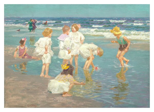 Obraz na szkle - Edward Henry Potthast, A Holiday, reprodukcje (70x50 cm)