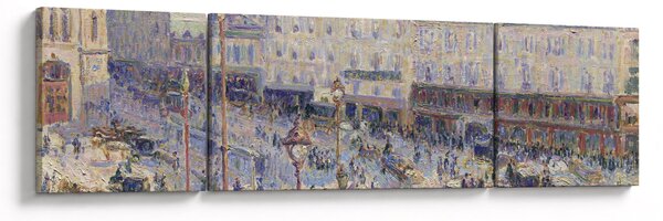 Obraz - Camille Pissarro, The Place du Havre, reprodukcje (170x50 cm)