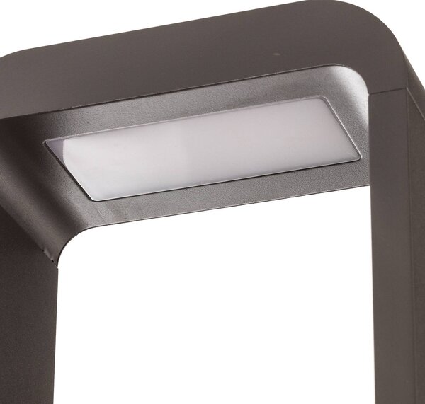 Słupek oświetleniowy LED Emima Lindby, czarny, aluminium, nowoczesny